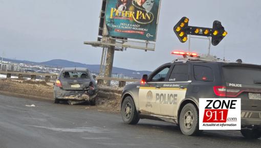 Encore un accident sur l'autoroute Robert-Bourassa méfiez-vous de la chaussée des viaducs 