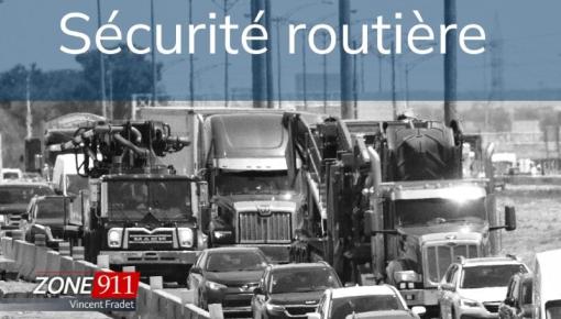 Des centaines de constats d’infraction remis aux chauffeurs de véhicules lourds en janvier