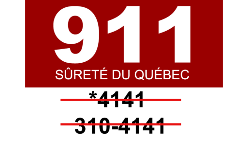 Les numéros 310-4141 et *4141, c’est terminé : la Sûreté du Québec passe à la nouvelle génération du 9-1-1
