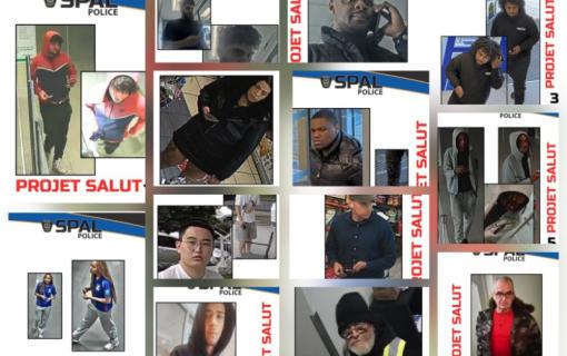 La police de Longueuil cherche à identifier tous ces suspects