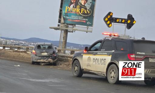 Encore un accident sur l'autoroute Robert-Bourassa méfiez-vous de la chaussée des viaducs 