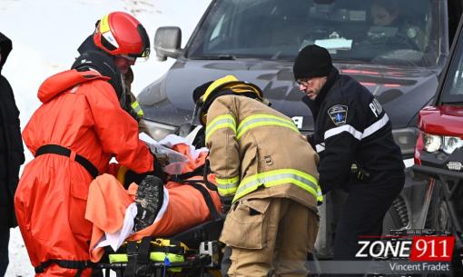 Accident de motoneige à L'Ange-Gardien (Côte-de-Beaupré) 