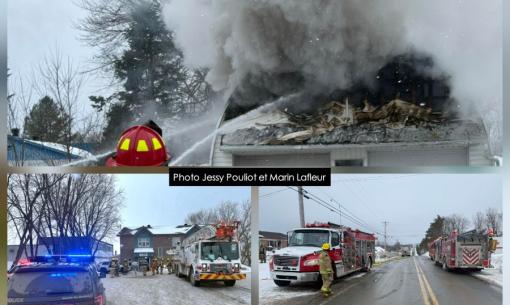 Trois incendies en Chaudière-Appalaches, à Frampton, St-Édouard de Lotbinière et St-Henri