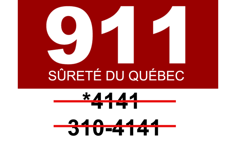 Les numéros 310-4141 et *4141, c’est terminé : la Sûreté du Québec passe à la nouvelle génération du 9-1-1