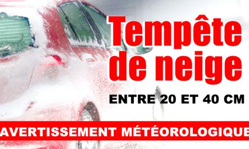Une autre tempête de neige arrive sur la province