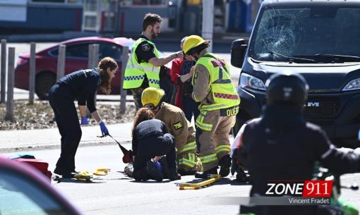 Accident un cycliste percuté de plein fouet sur le boulevard Louis-XIV 