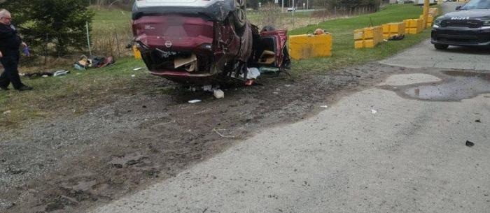 Grave accident à St-Joseph de Beauce : un véhicule fait une embardée dans une sortie 