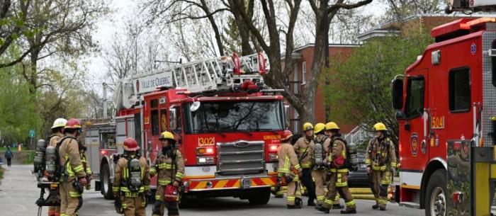 Québec - Incendie dans un logement sur la rue des Frênes Est