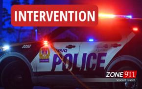 Intervention policière et arrestation à Loretteville