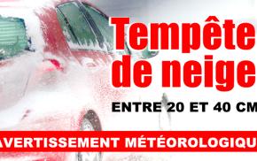 Une autre tempête de neige arrive sur la province