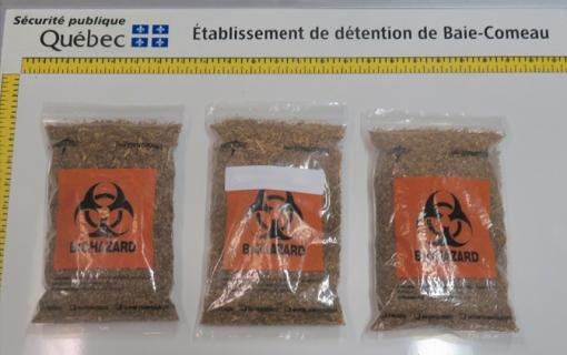 Saisies de tabac dans des deux centres de détention
