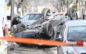 Québec - Spectaculaire accident dans Limoilou 