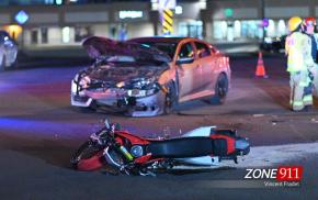 Accident sur le boulevard Henri-Bourassa impliquant une moto et un véhicule