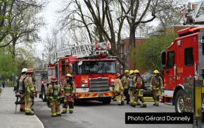 Québec - Incendie dans un logement sur la rue des Frênes Est