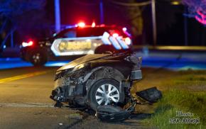 Violent accident à Lévis, une voiture sectionnée en deux