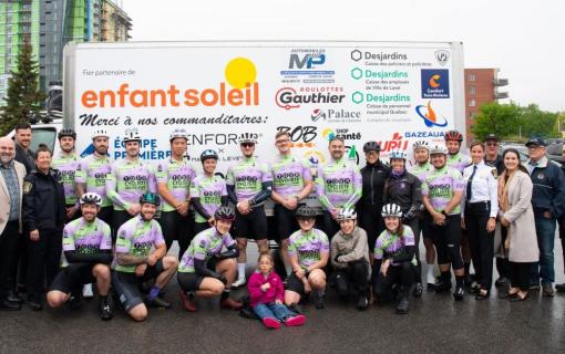 Tour cycliste des policiers de Laval, c'est un départ !