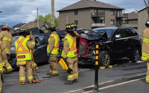Accident trois véhicules impliqués à St-Apollinaire 
