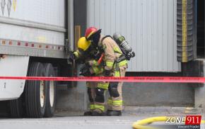 Déversement d’un produit chimique sur la rue du Grand Tron à Québec : intervention des pompiers en cours