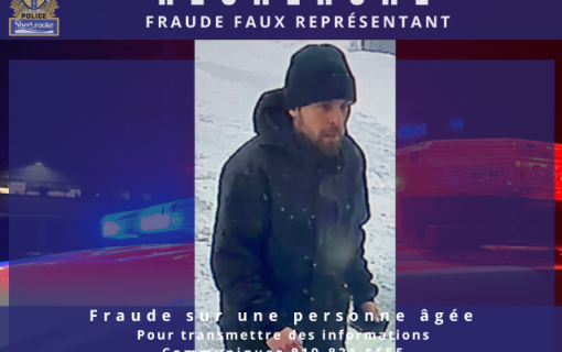 Le Service de police de Sherbrooke recherche un suspect dans une fraude visant une octogénaire