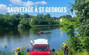 Les pompiers de St-Georges sauvent la vie d'une personne dans la rivière Chaudière