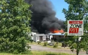 Incendie majeur sur un terrain de camping à Saint-Apollinaire