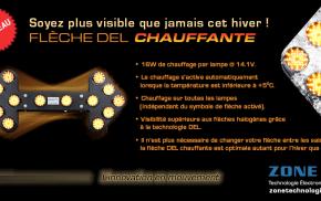 NOUVEAU - Flèche de signalisation chauffante aux DEL
