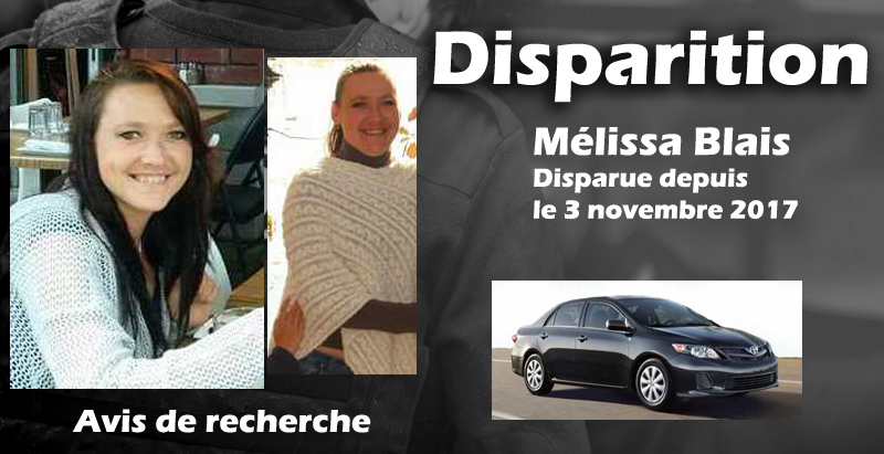 Disparue depuis novembre 2017, Mélissa Blais n'a toujours pas été retrouvée