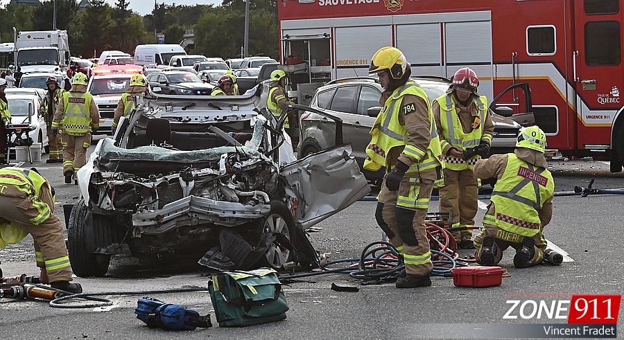 DERNIÈRE HEURE : Accident majeur sur l'autoroute Dufferin-Montmorency à Beauport