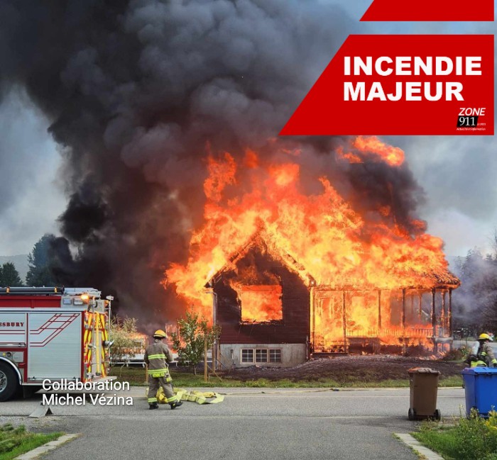  Incendie d'une rare violence à Stoneham