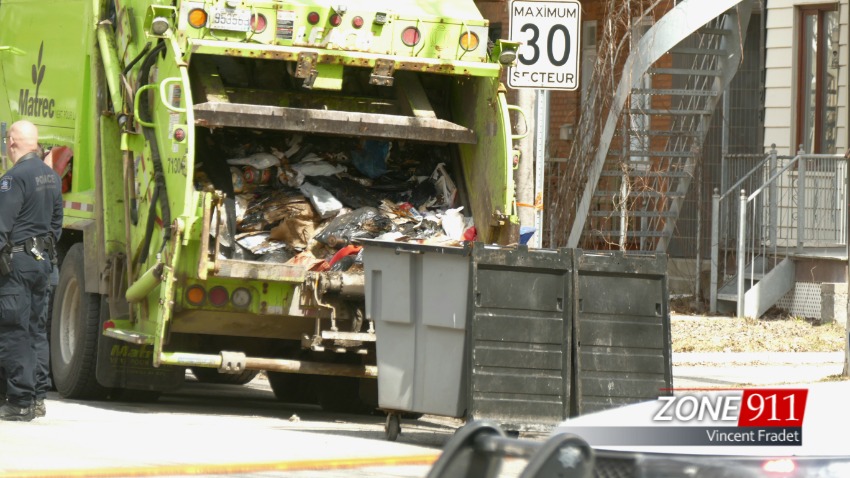 Présence de sang dans un camion à ordures : fausse alerte à Limoilou