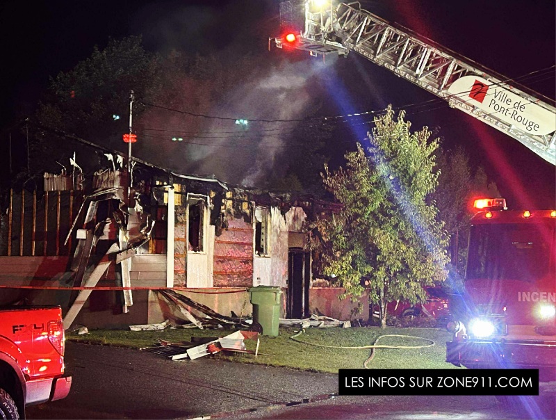 Incendie majeur dans une résidence de Pont-Rouge 