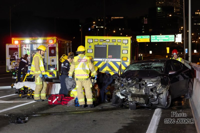 Accident - Collision frontale sur l’autoroute Dufferin-Montmorency 