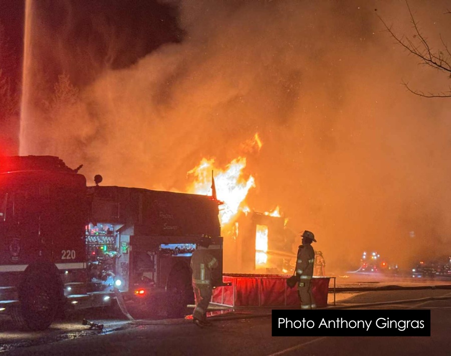 Incendie en cours à Saint-Gabriel-de-Valcartier