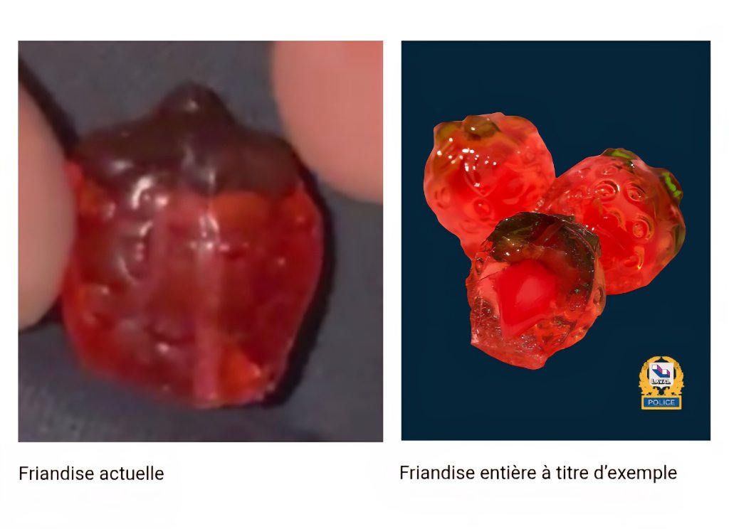 Un autre objet métallique retrouvé dans des friandises 