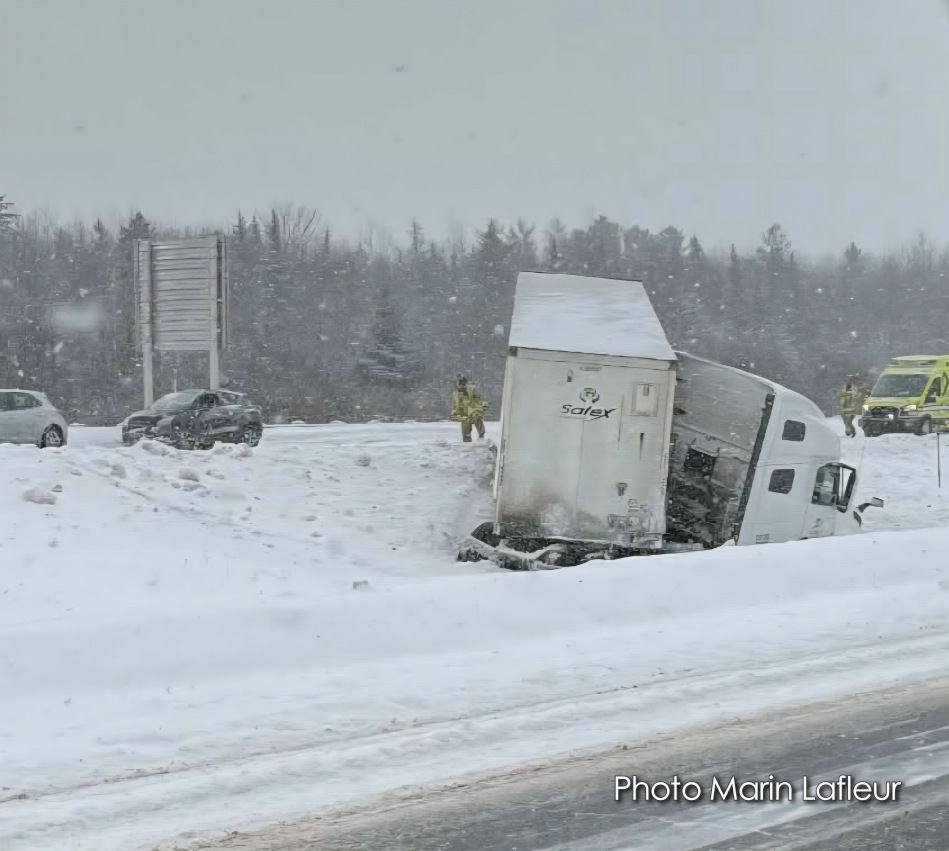 Accident sur l’autoroute 20 à Saint-Apollinaire - Soyez prudent sur la route