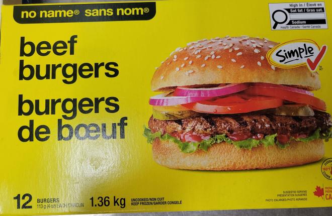 Rappel national de burgers de bœuf de marque « sans nom » en raison d’une contamination à E. coli