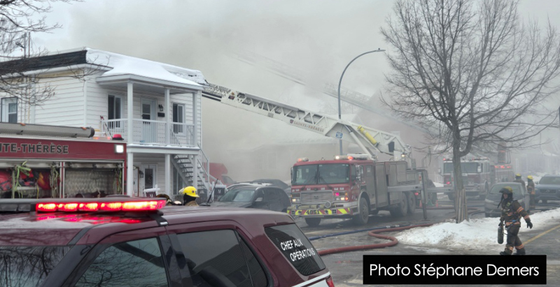 Incendie majeur dans une résidence à Ste-Thérèse la police enquête 
