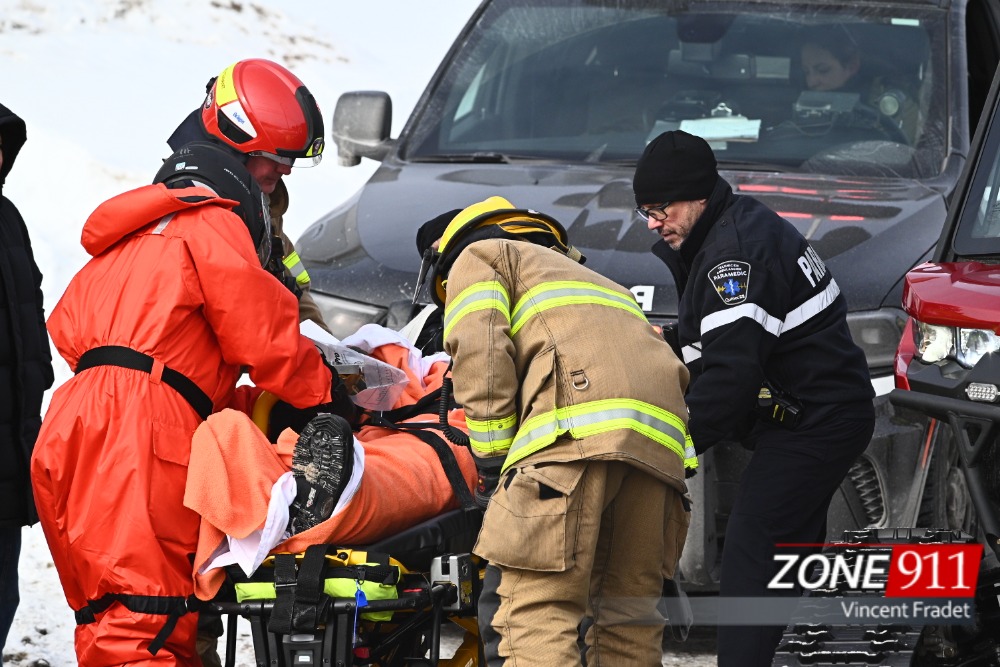 Accident de motoneige à L'Ange-Gardien (Côte-de-Beaupré) 