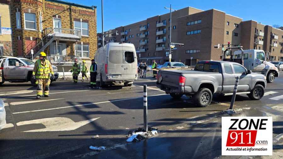Accident 4 véhicules impliqués sur le boulevard Charest 