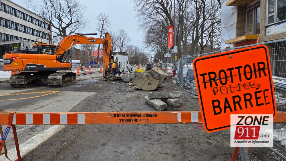 Québec - Important bris d'une conduite d'eau sur le chemin Ste-Foy