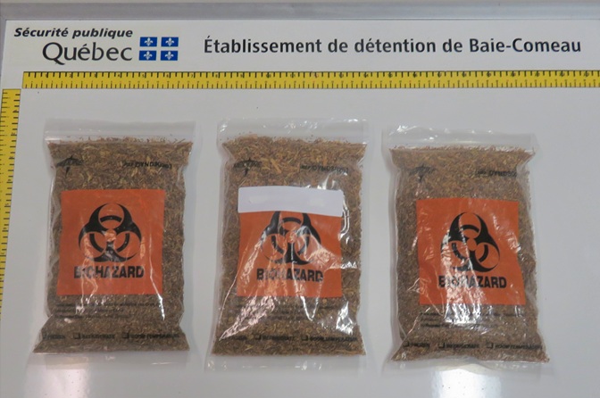 Saisies de tabac dans des deux centres de détention