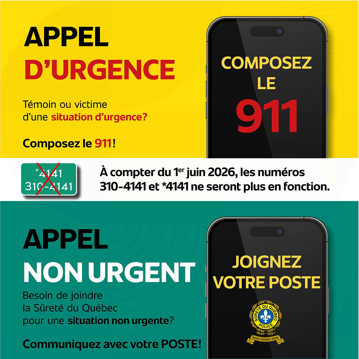 retrait des lignes 4141 affiche