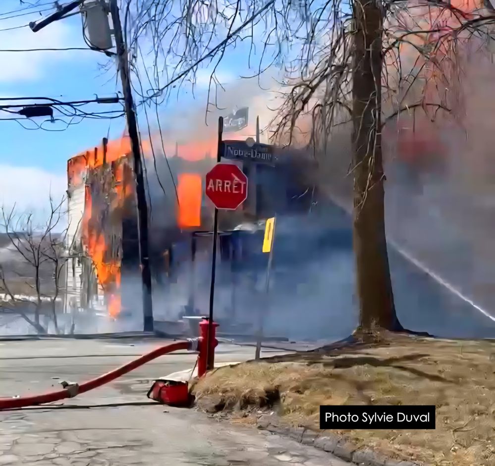 Incendie majeur à Ste-Marie de Beauce 