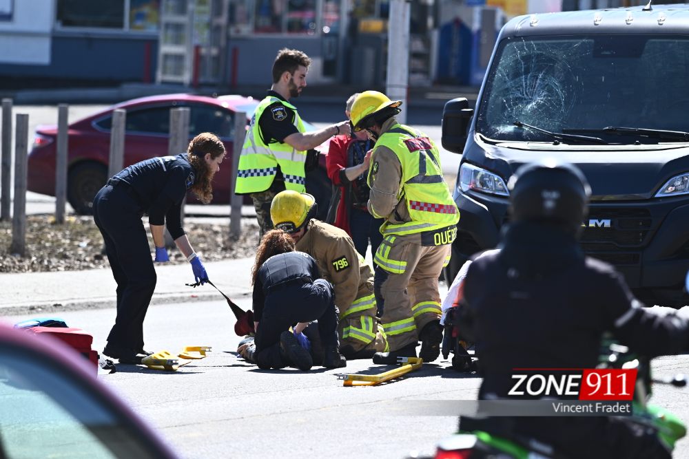 Accident un cycliste percuté de plein fouet sur le boulevard Louis-XIV 