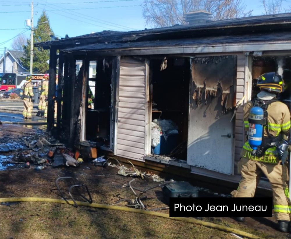 Intervention incendie à Lévis dans le secteur de Charny 