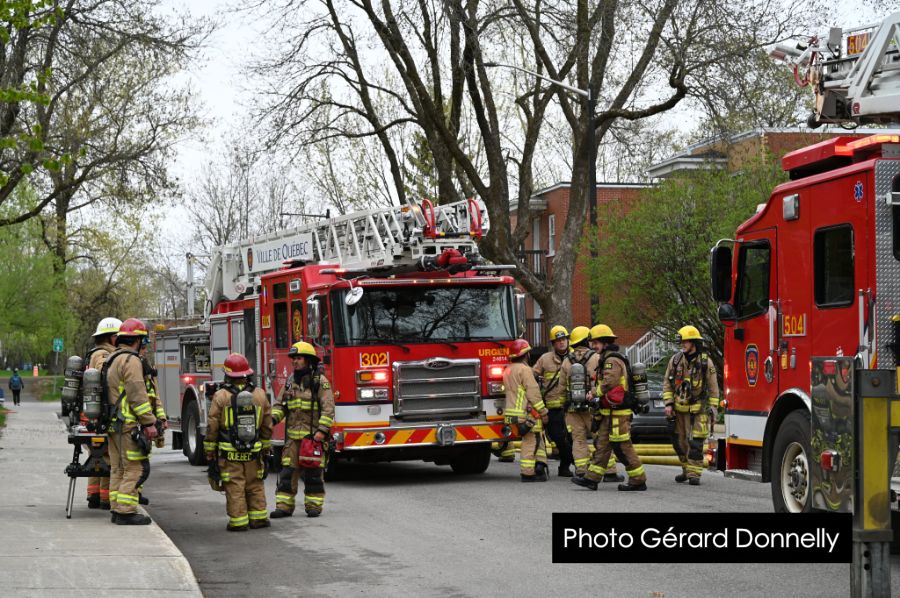 Québec - Incendie dans un logement sur la rue des Frênes Est