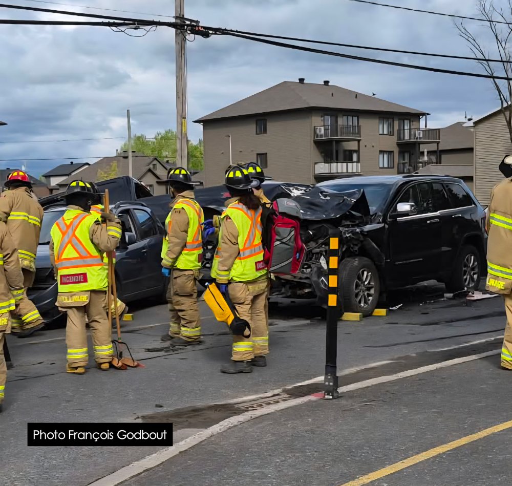 Accident trois véhicules impliqués à St-Apollinaire 