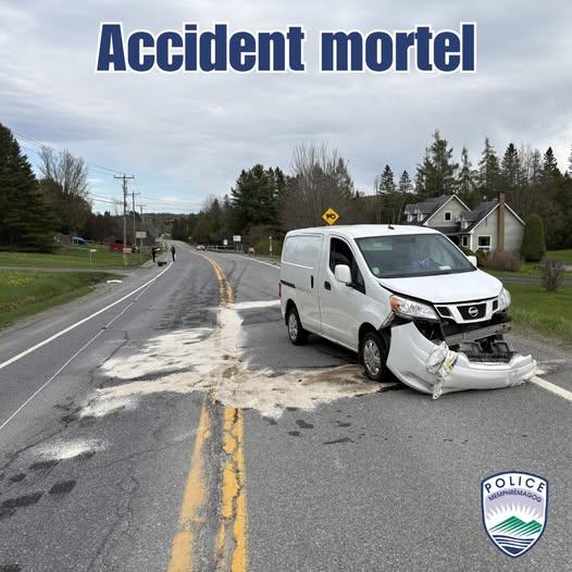 Accident de moto mortel à Magog