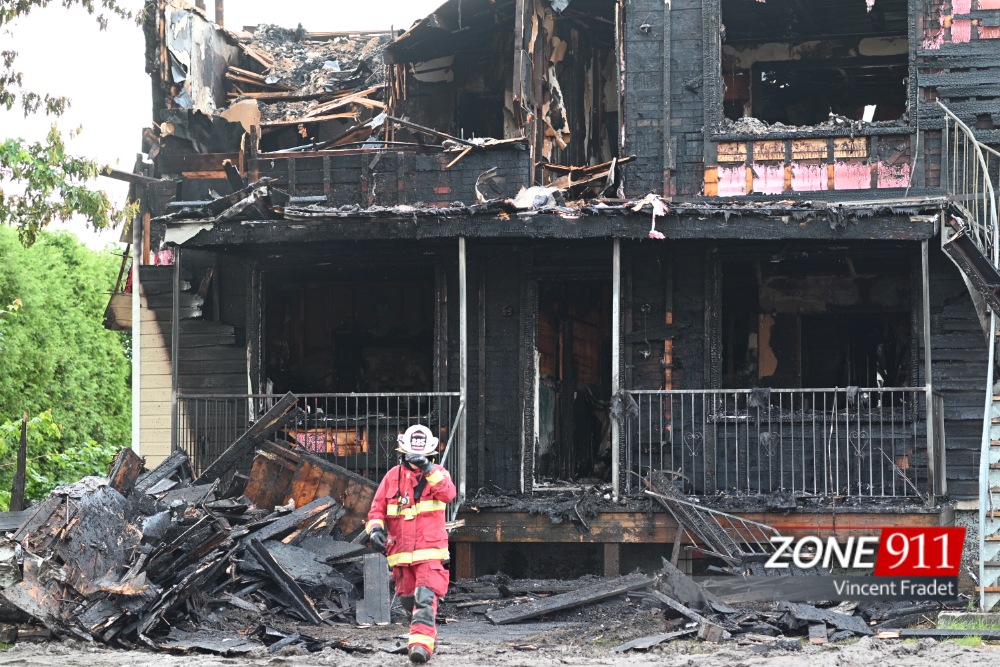 Incendie majeur à l'île D'Orléans des familles se retrouvent à la rue 