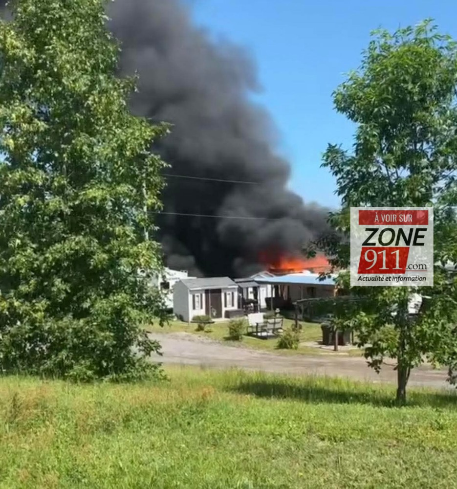Incendie majeur sur un terrain de camping à Saint-Apollinaire 